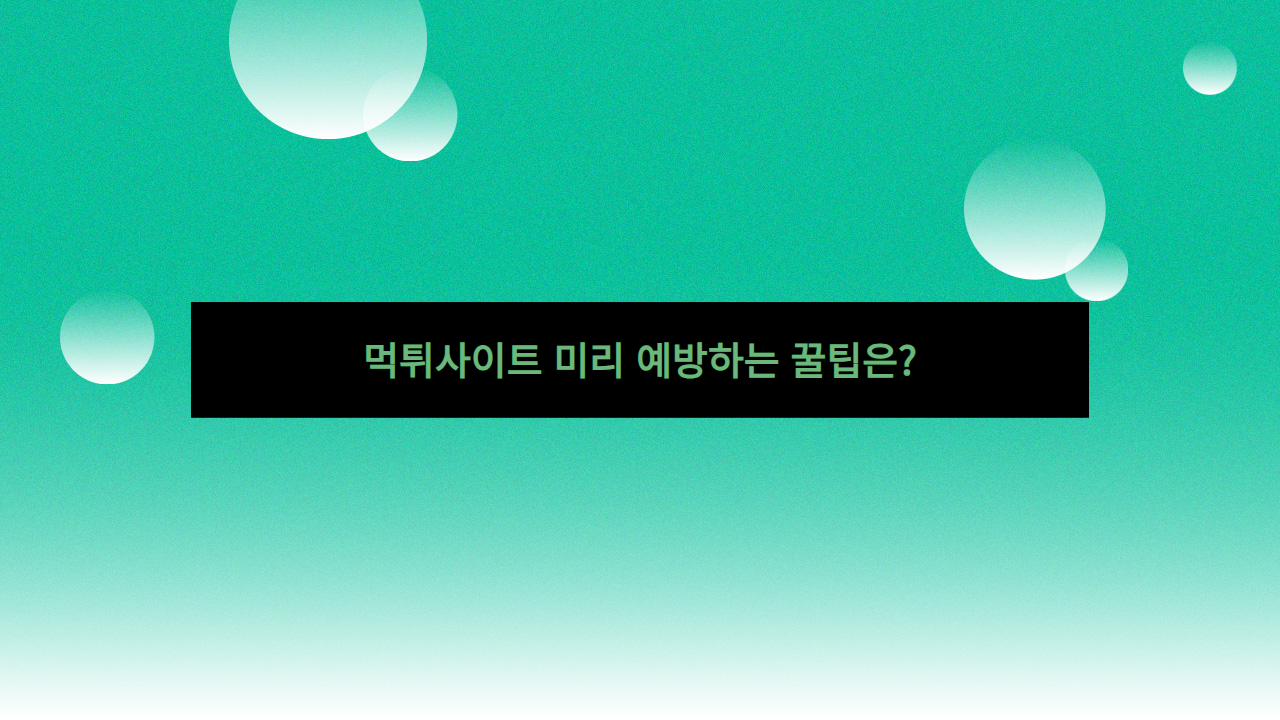 먹튀사이트 미리 예방하는 꿀팁은